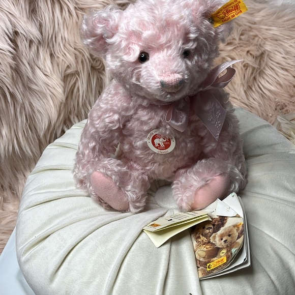 STEIFF PINK MUSIC BOX BEAR - Picture 10 of 12